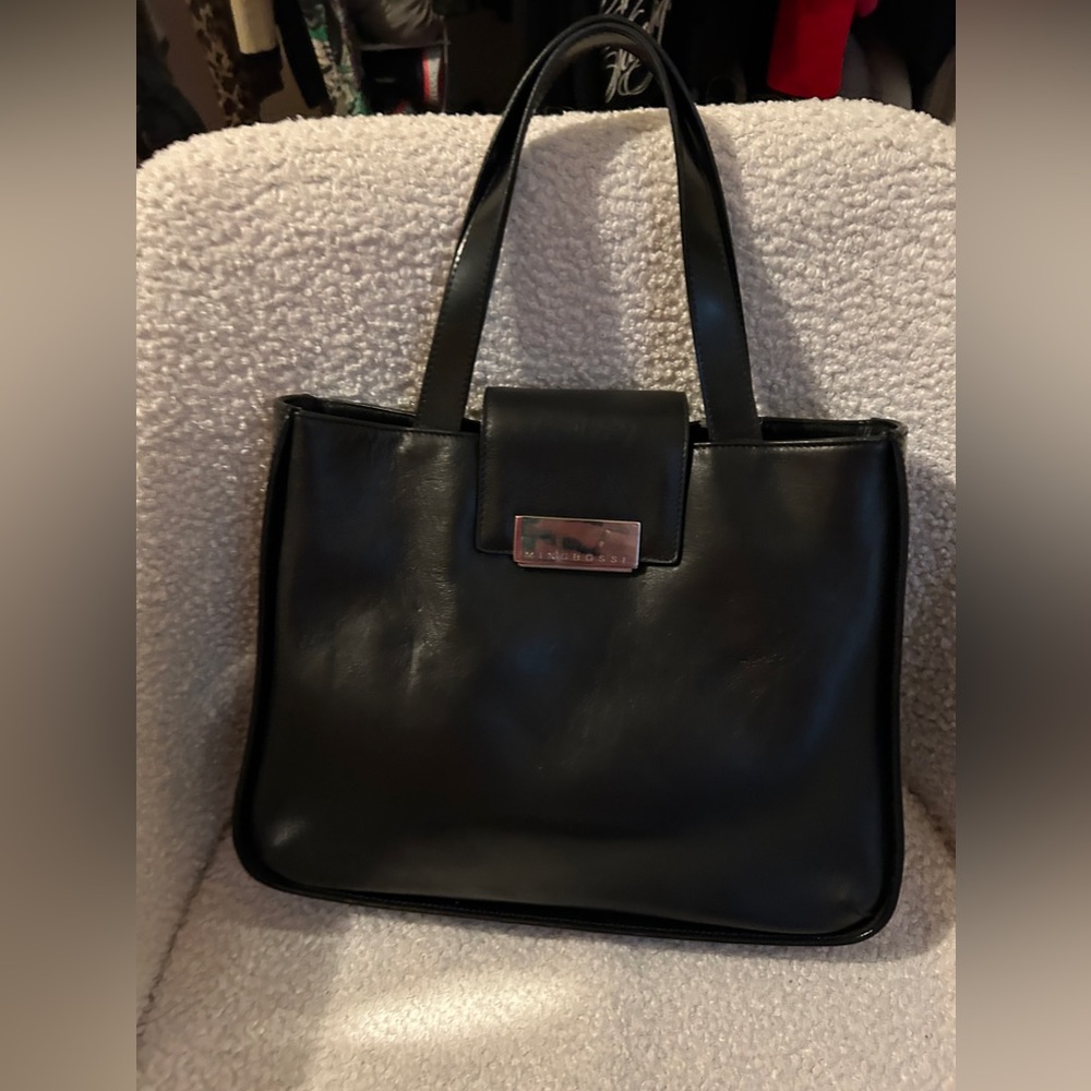 Minibossi black leather bag